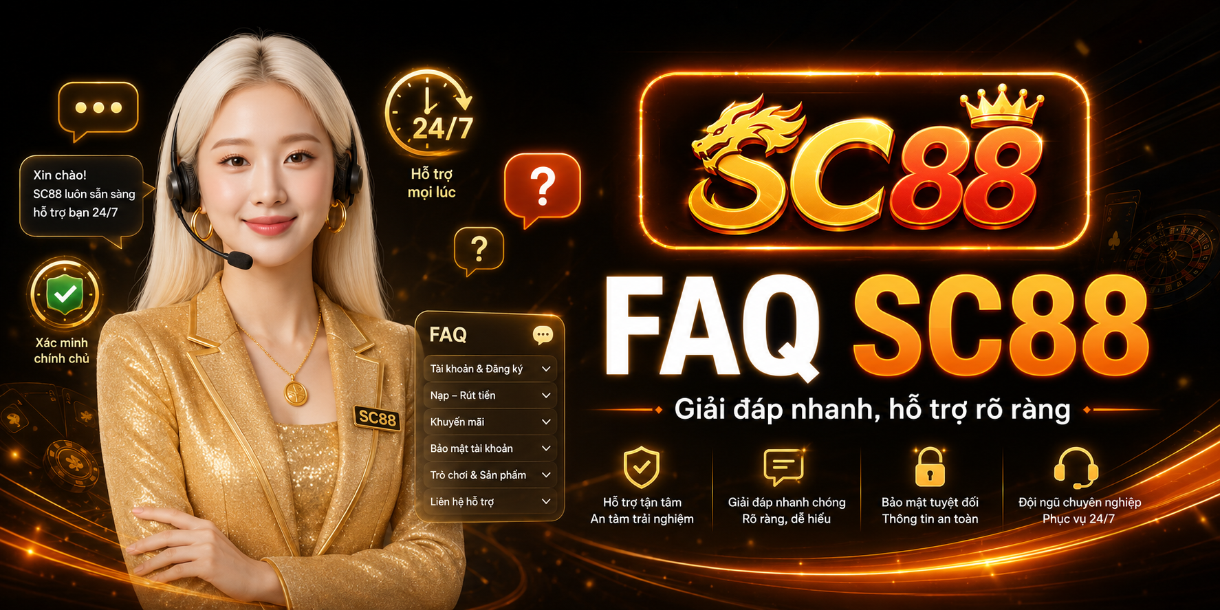 FAQ SC88 hỗ trợ người chơi giải đáp nhanh các thắc mắc thường gặp