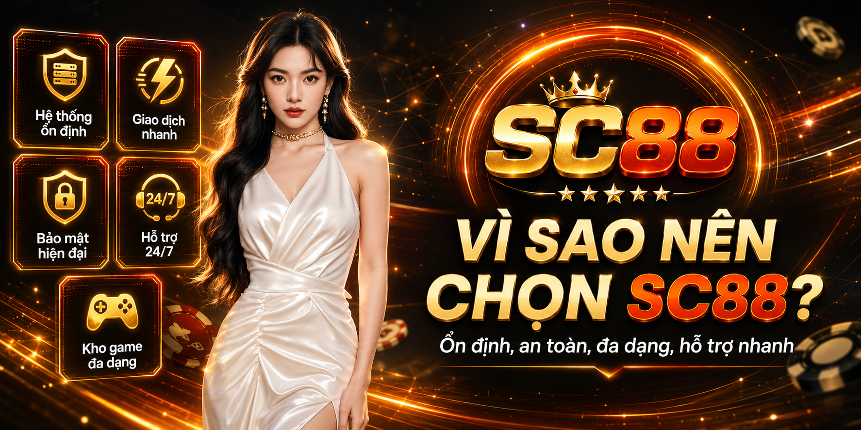 SC88 được lựa chọn nhờ vận hành ổn định, bảo mật cao và hỗ trợ nhanh chóng